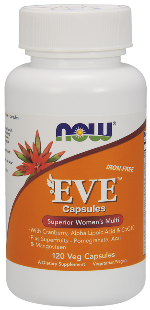 Eve Women's Multiple Vitamin (120 vcaps) is a iron free formula with added superfruits- acai, pomegranate and mangosteen. Supports optimal well being..
